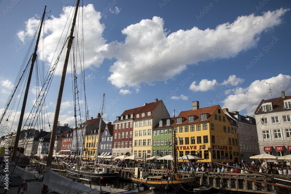 Danimarca, Copenaghen,il porto di Nyhavn.