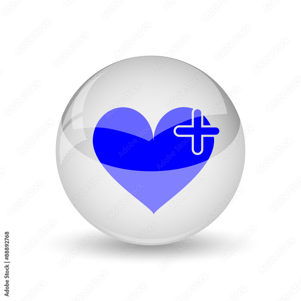 Heart with cross icon