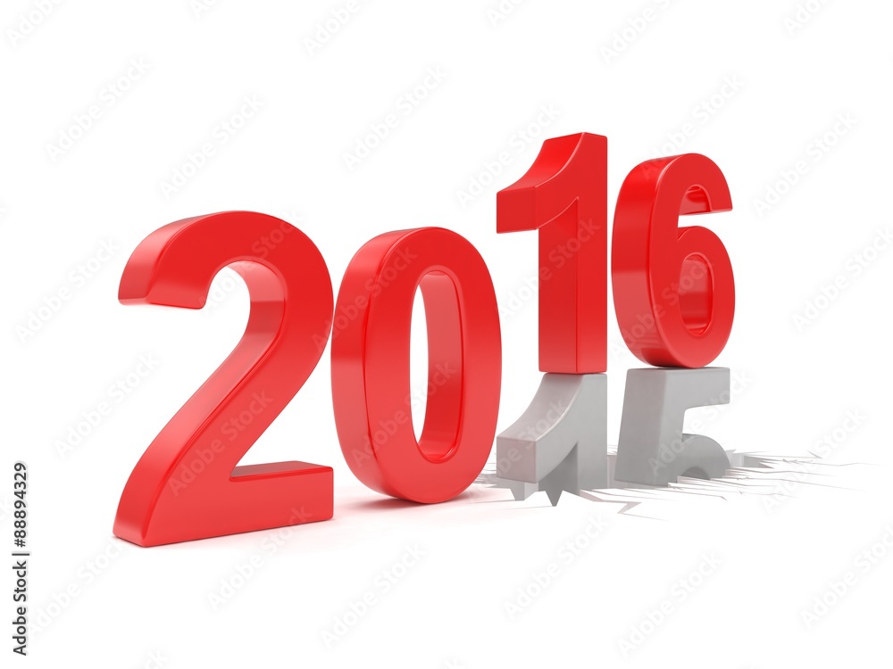 2015-2016 change new year 2016 isolated 2015-2016 change new year 2016 isolated