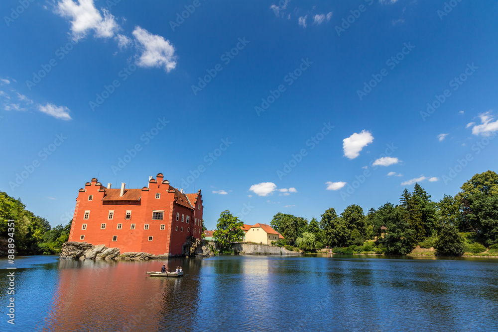 The red chateau Cervena Lhota in the the Czech Republic

