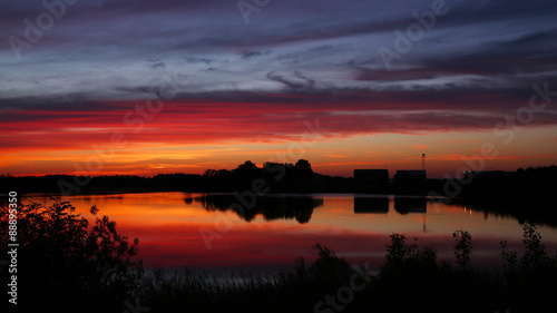 Lake Sunset, New Richmond, Wisconsin, USA