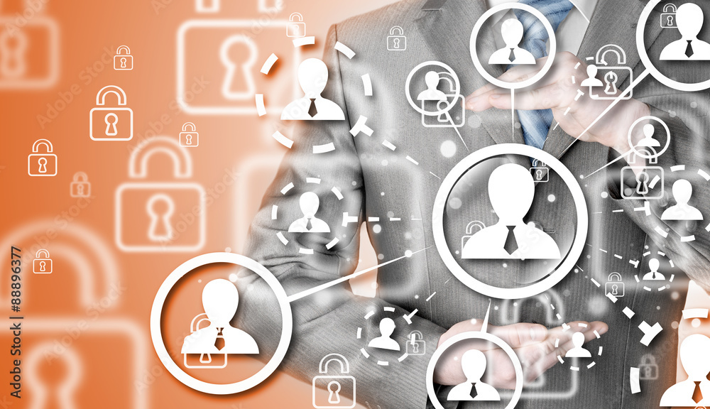 Obraz premium protect social connection concept