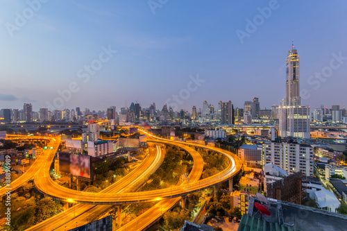 Bangkok Expressway and Highway top view, Thailand © Southtownboy Studio