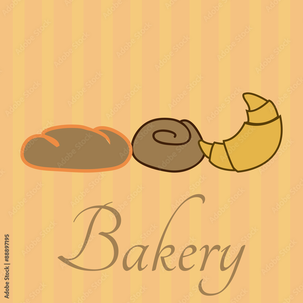 Naklejka premium Bakery products