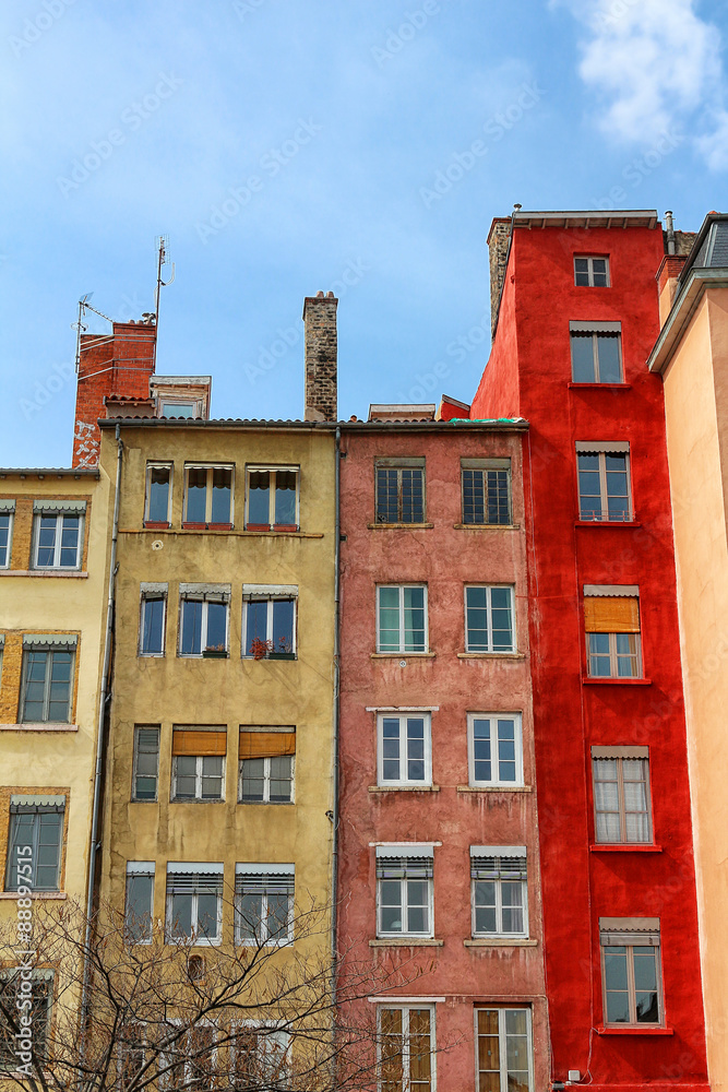 immeubles colorés du Vieux- Lyon immeubles colorés du Vieux- Lyon