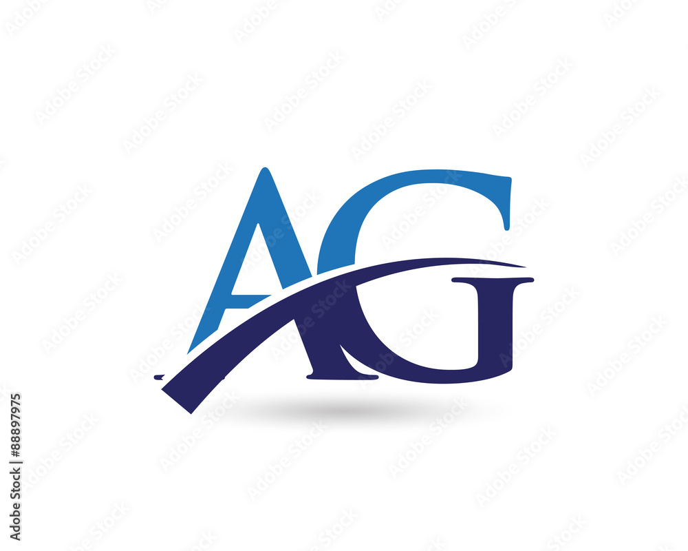 AG Logo Letter Swoosh AG Logo Letter Swoosh