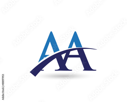 AA Logo Letter Swoosh