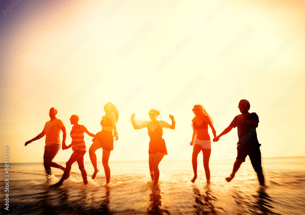 Fototapeta premium Friendship Freedom Beach Summer Holiday Concept