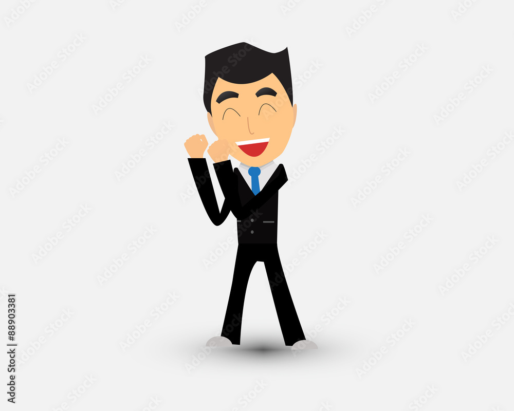 Business man smiling and show hand. Business man smiling and show hand.