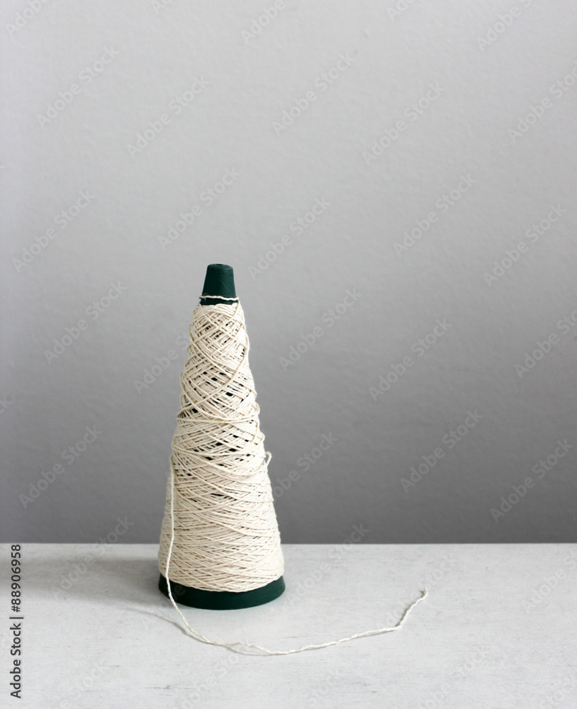 Material: White cotton yarn Stock Photo | Adobe Stock