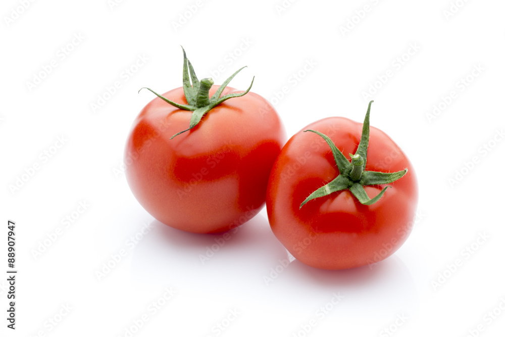 Tomato on the white isolatd background. Tomato on the white isolatd background.