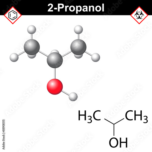 Isopropanol structural model