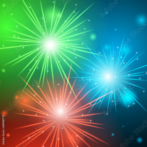 Abstract color fireworks