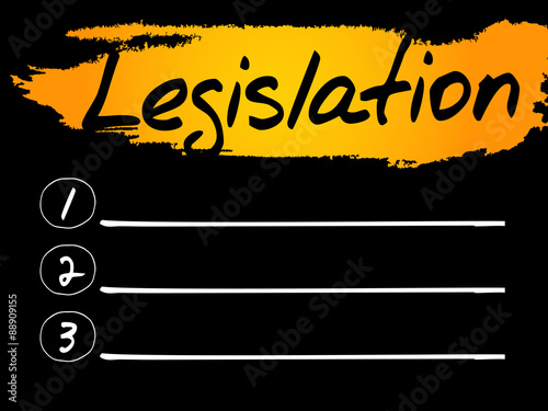 Legislation Blank List, vector concept background