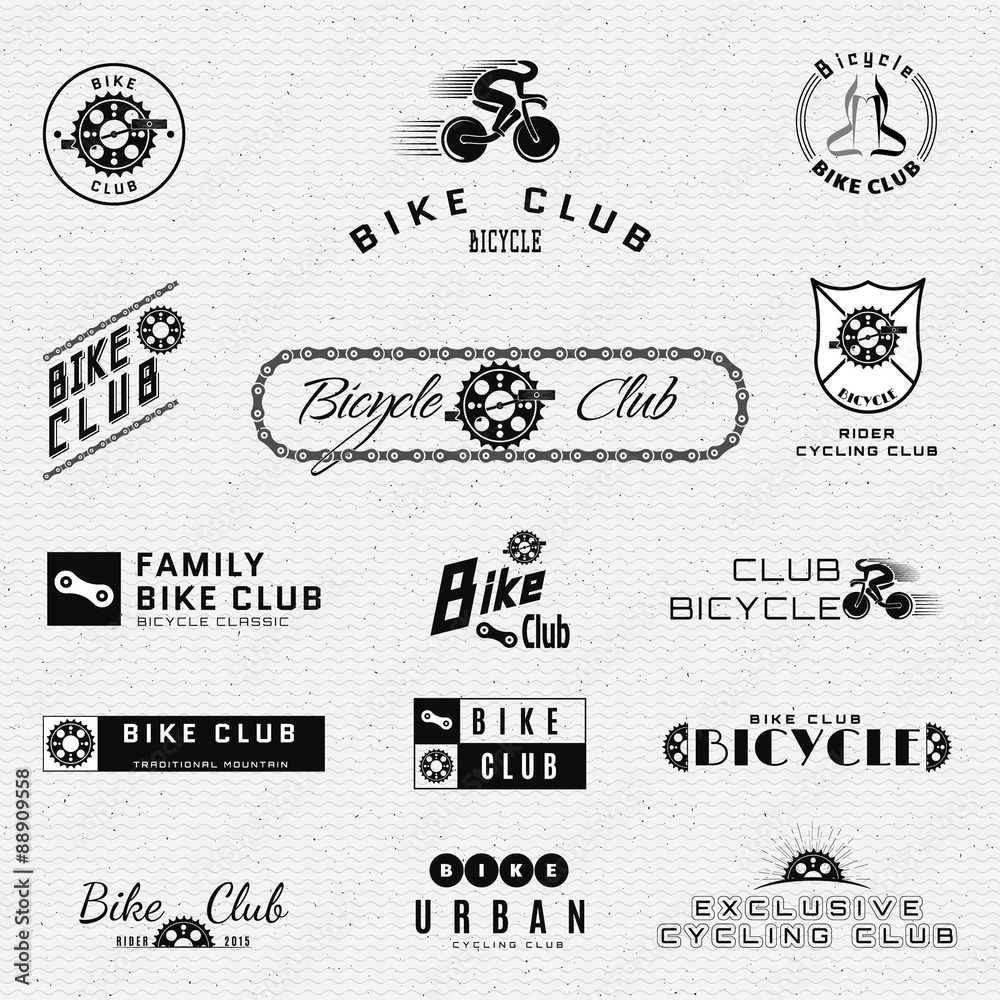Plakat Bicycle badges logos and labels for any use.