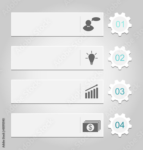 Modern design templates, can be used for infographics, numbered