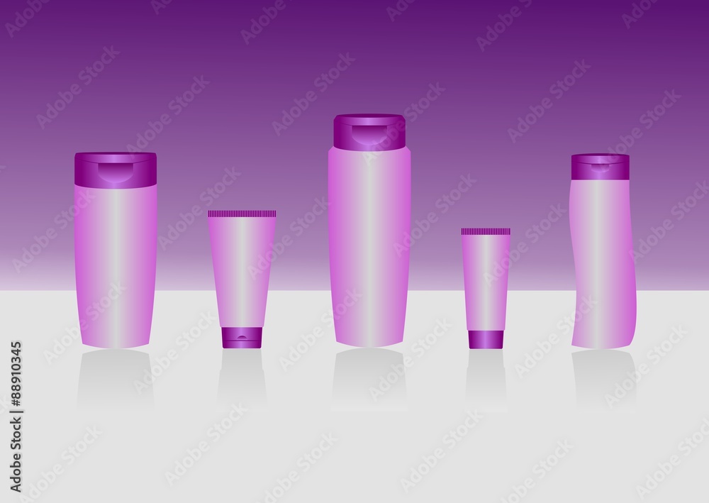 Cosmetic container templates for designers. Editable Cosmetic container templates for designers. Editable