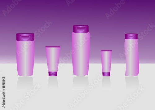 Cosmetic container templates for designers. Editable