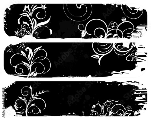 Set abstract grunge banners