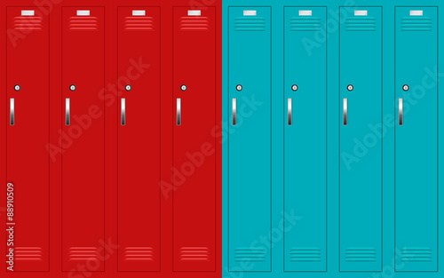 School or changing room lockers