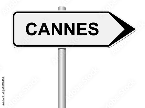 Panneau direction Cannes