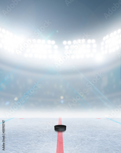 Canvas Print Ice Hockey Rink Stadium