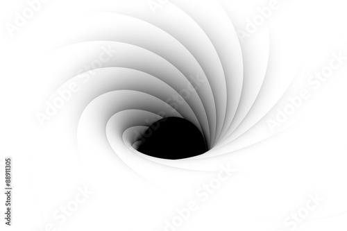 Fototapeta Naklejka Na Ścianę i Meble -  black hole with a sphere inside