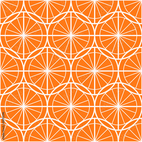 seamless pattern: circles and lines on orange background