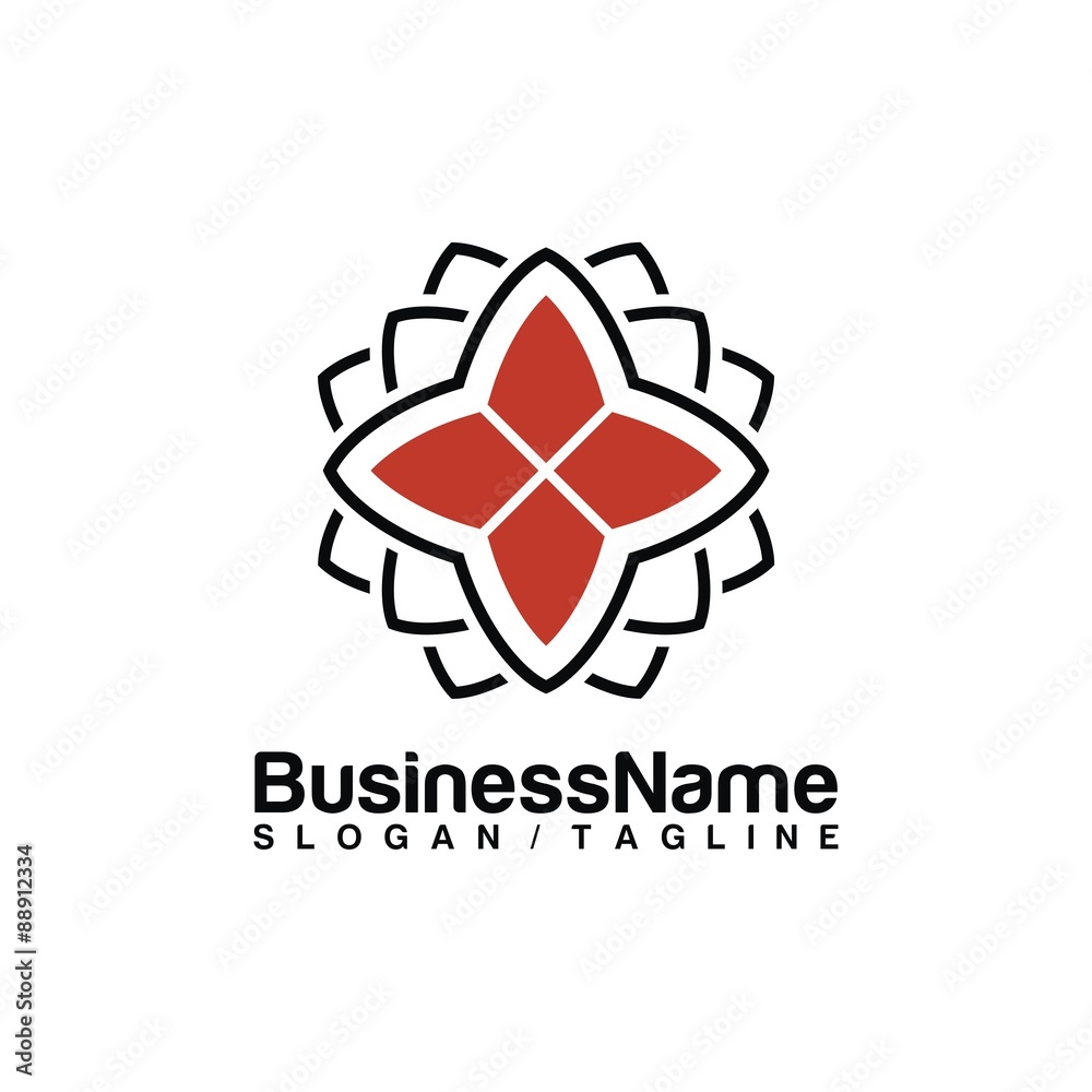 Flower vector logo icon Flower vector logo icon