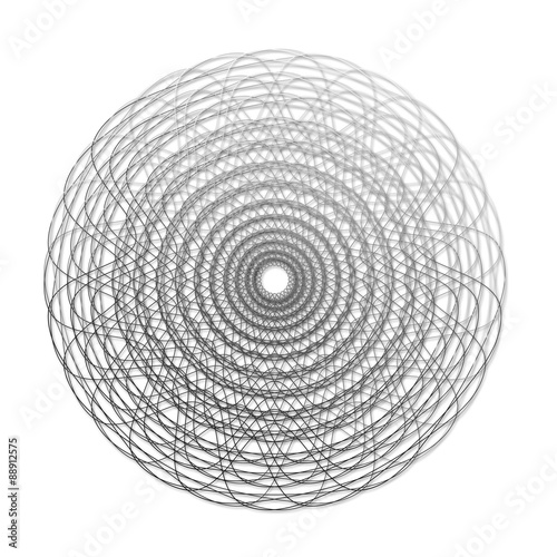 Infinity black and white concept isolated on white background