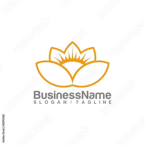 Fototapeta Naklejka Na Ścianę i Meble -  Flower vector logo icon