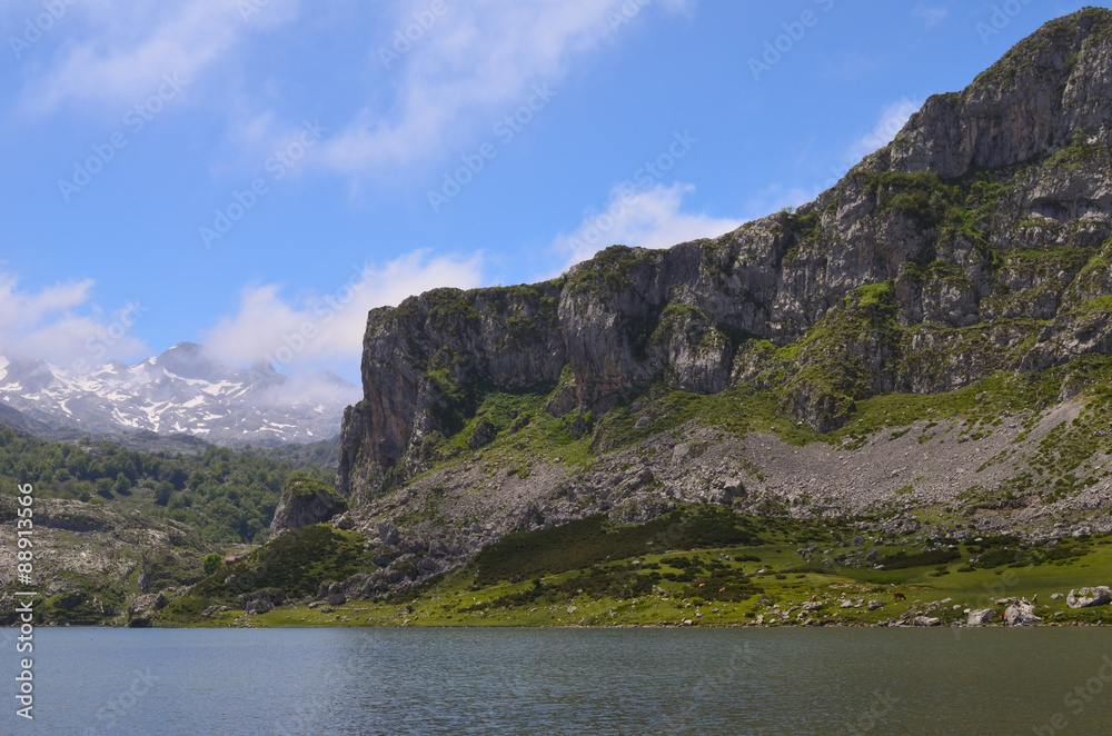 Lakes of Covadonga in Asturias.