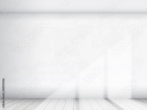 Empty interior with white wall