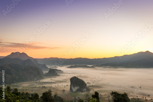 The mist at Phu Lang Ka