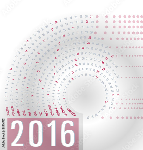 Swirl calendar 2016
