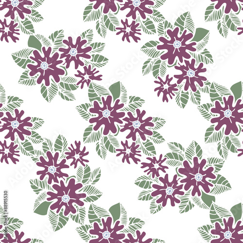 Seamless pattern with beautiful flowers