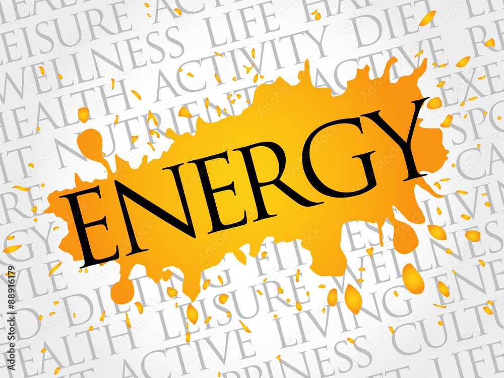 ENERGY word cloud, fitness, sport, health concept