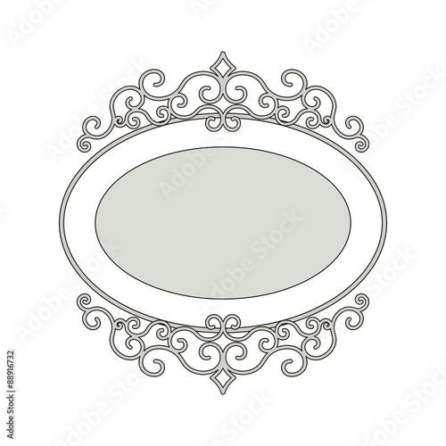 Vintage oval frame.