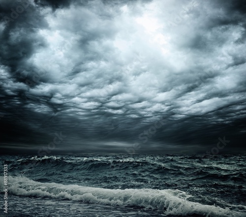 Stormy sky over an ocean © Nejron Photo