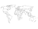 World map with country borders