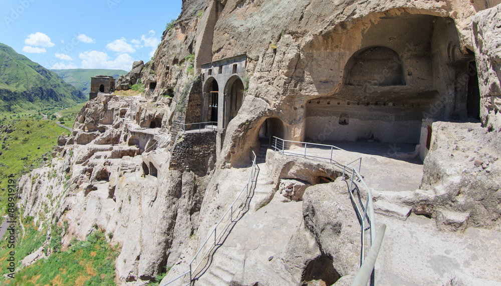 Vardzia cave city monastery in Georgia.