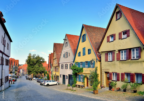 Idyllische Häuser in Dinkelsbühl