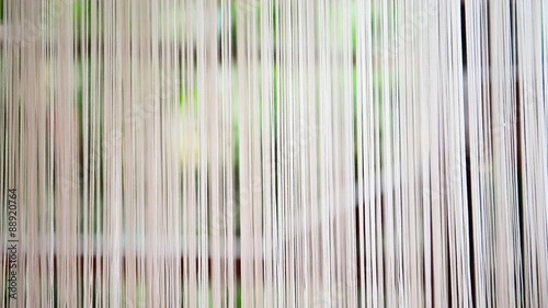 Close up silk weaving