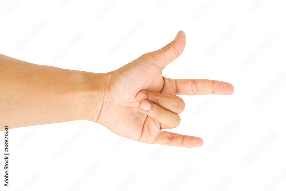 Human hand gestures isolated on white background Human hand gestures isolated on white background