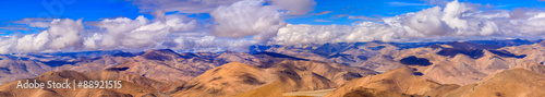 Mountain with clouds sky in Tibet