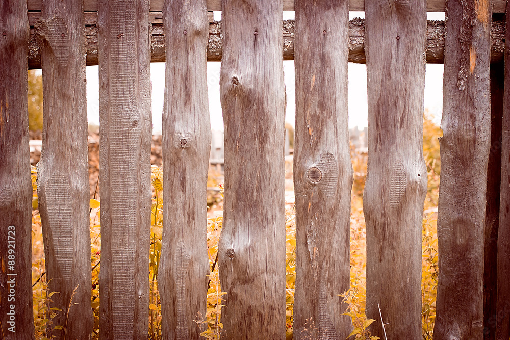 Fototapeta premium Wooden fence. Rustic background
