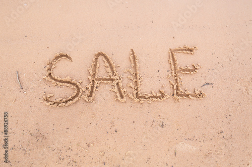 Inscriptions on the sand: sale