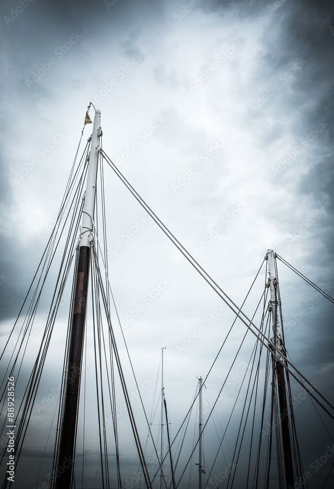 Naklejka premium mat bateau port