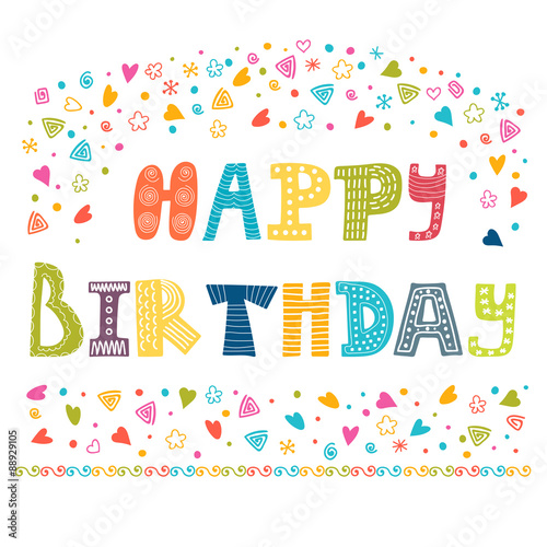 Happy Birthday greeting card