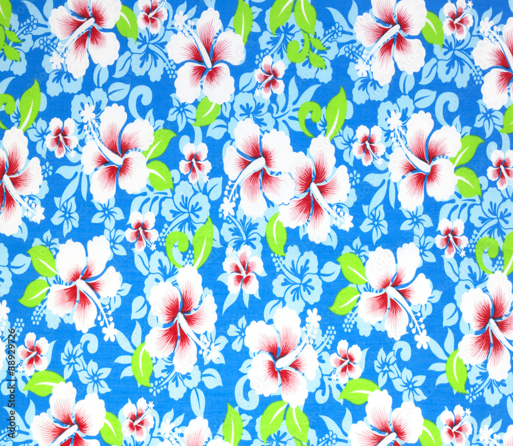 Fabric flowers wallpaper